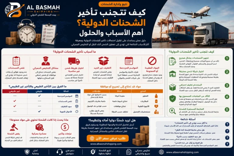 كيف تتجنب تأخير الشحنات الدولية
