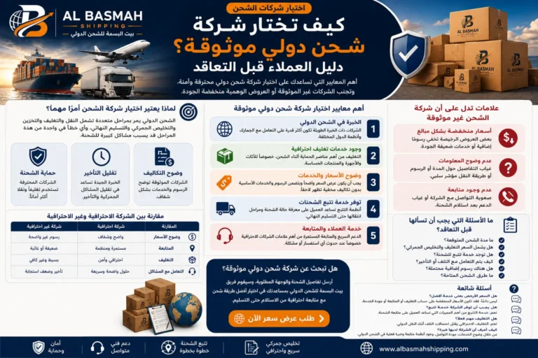 كيف تختار شركة شحن دولي موثوقة؟ دليل العملاء قبل التعاقد